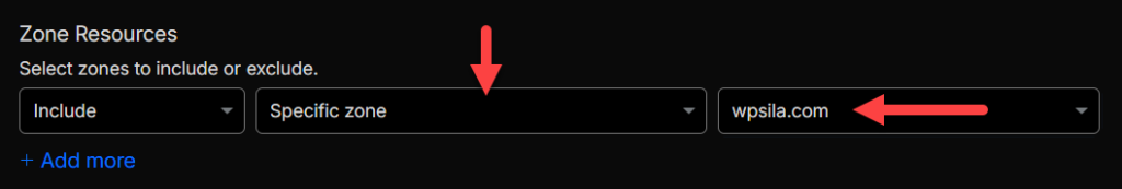 Chọn tên miền muốn điều chỉnh