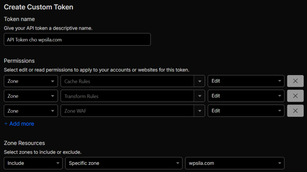 tạo API token cho website