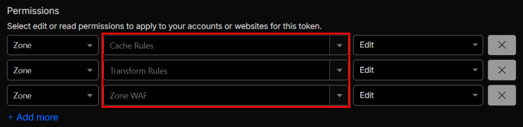 Chỉ định đúng các vùng áp dụng