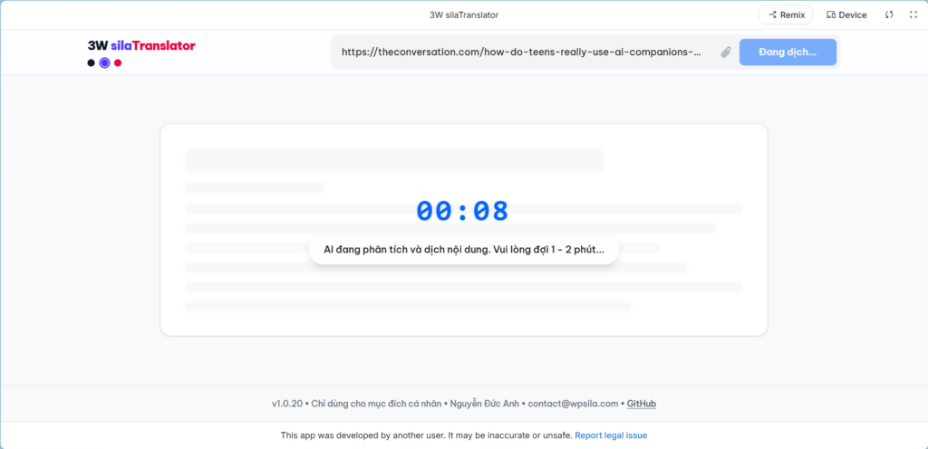 Công cụ đang trong quá trình dịch