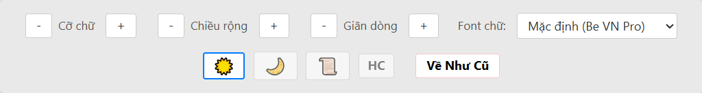 Điều chỉnh cách đọc