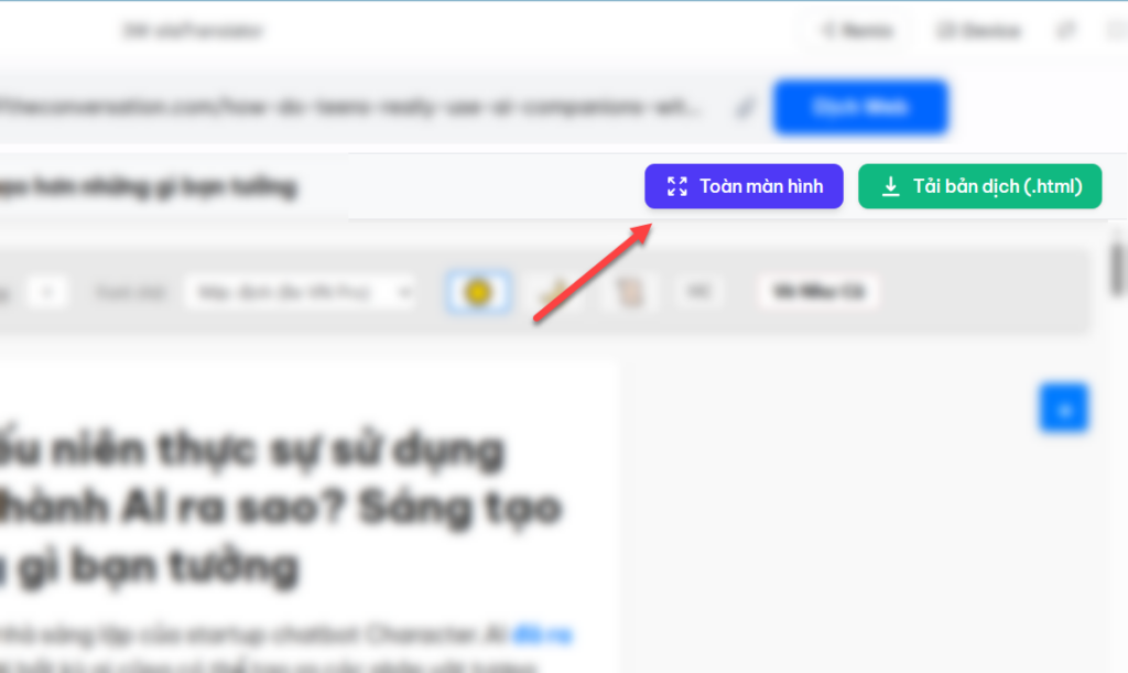 Chế độ Toàn màn hình
